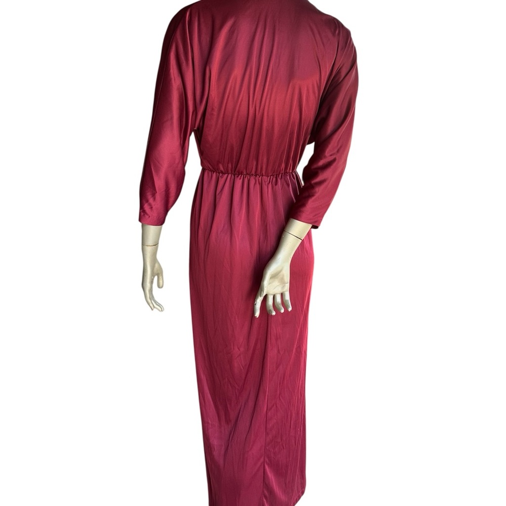 Vintage JCPenney Women's Column Dress- Union Made! Burgundy- 7/8 🕺 - Picture 3 of 8